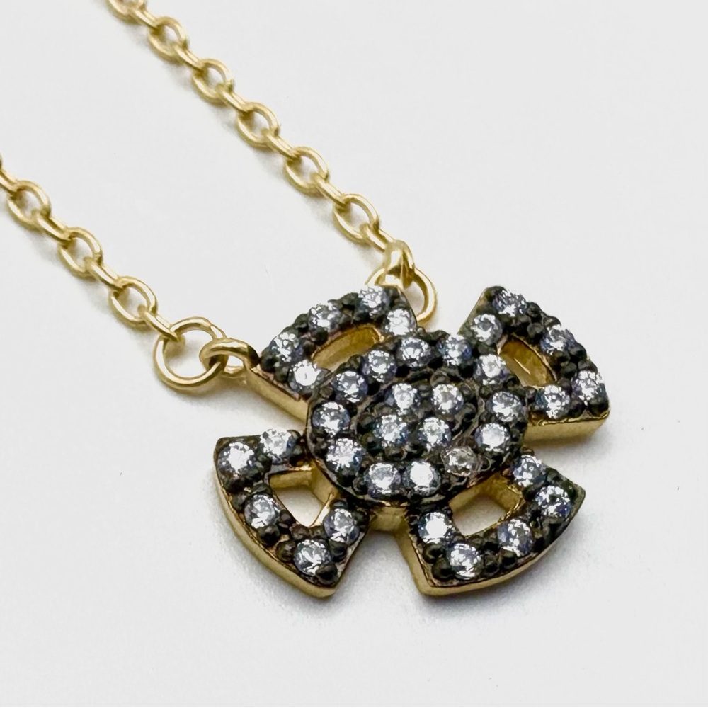 New Freida Rothman Matte Gold Metropolitan Maltese Cross Necklace - Picture 2 of 6